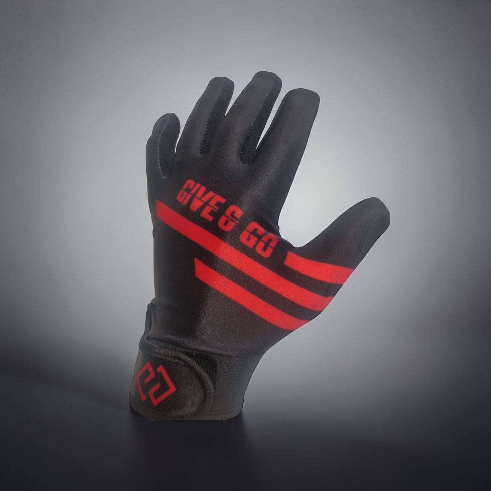 3 Stripe Glove Black|Red