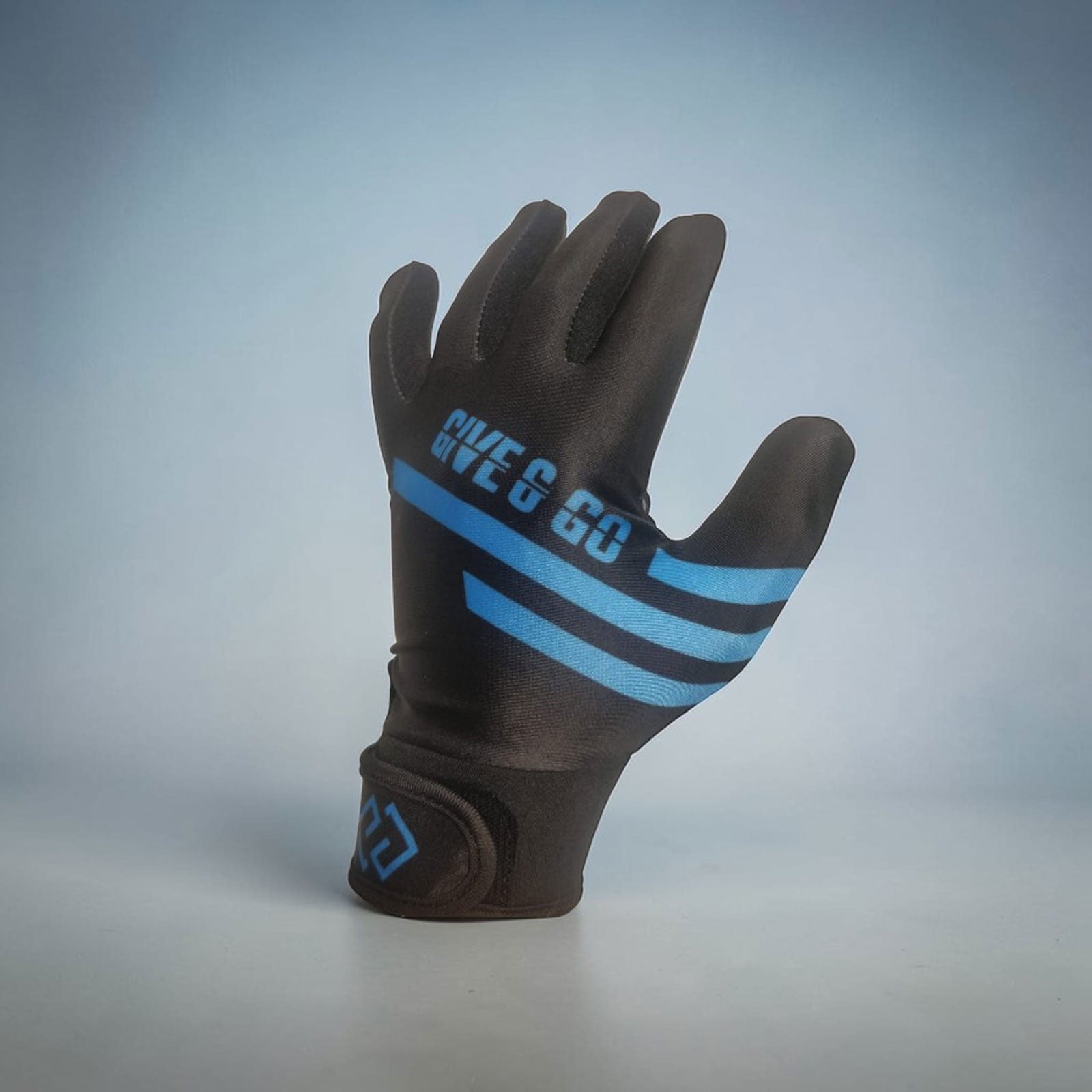 3 Stripe Glove Black|Blue