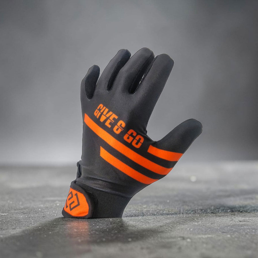 3 Stripe Glove Black|Orange