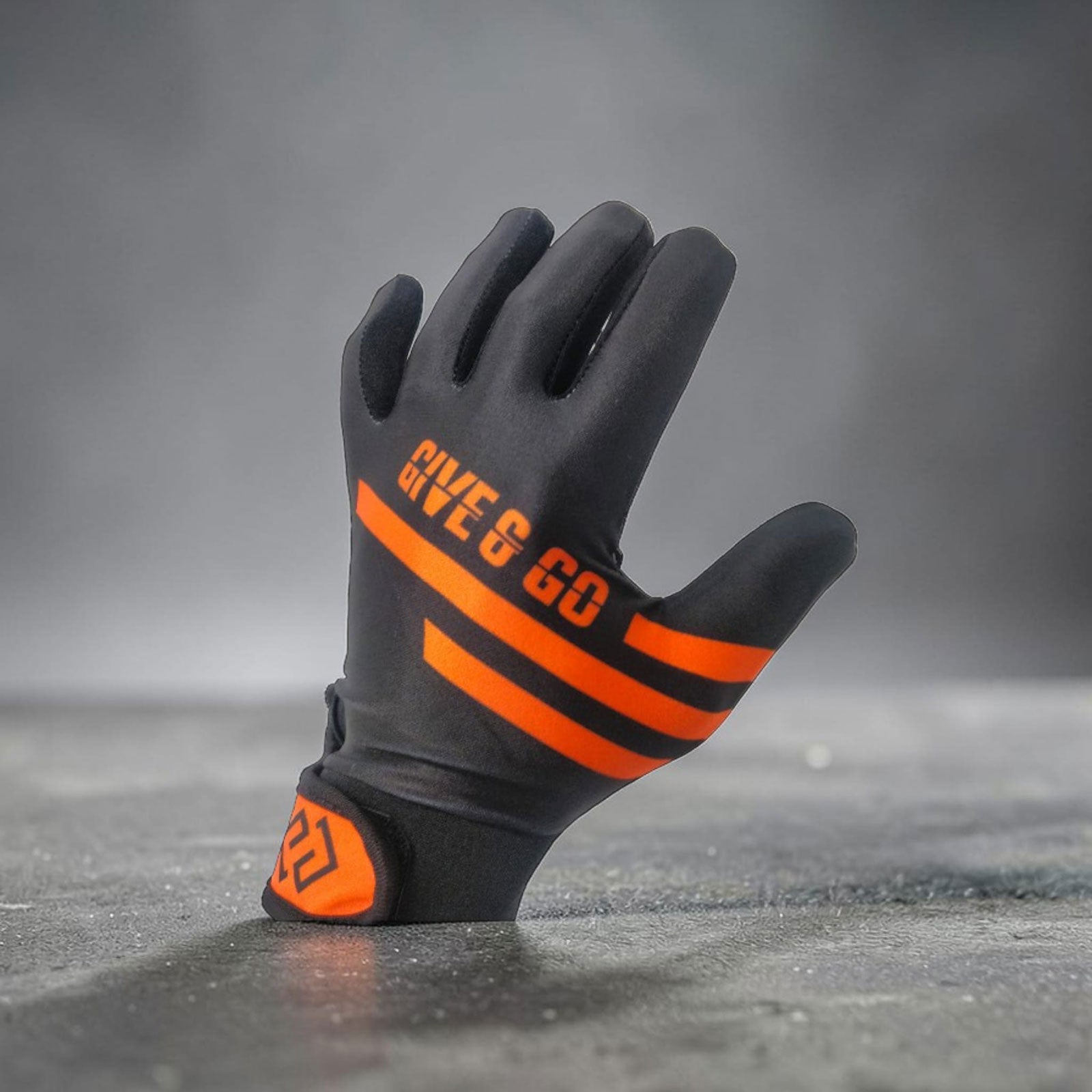 3 Stripe Glove Black|Orange