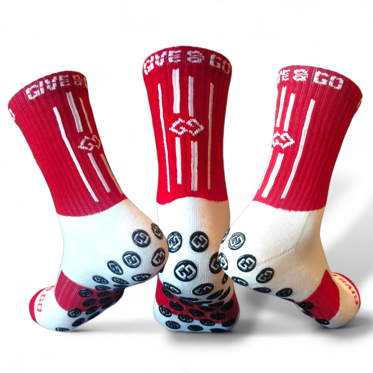 GRIPSOX Red|White