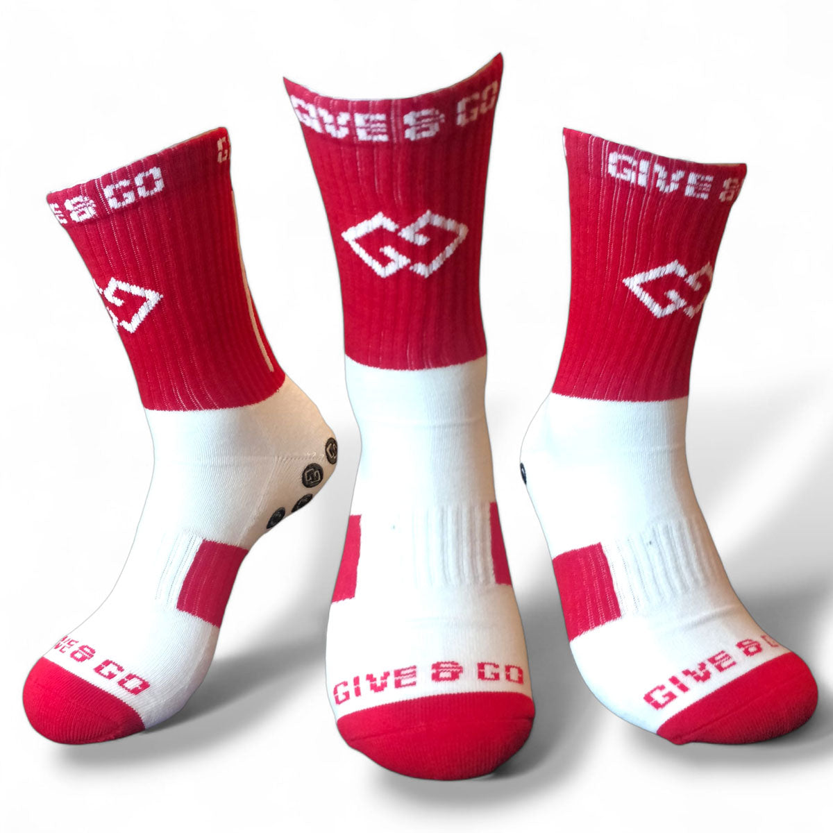 GRIPSOX Red|White